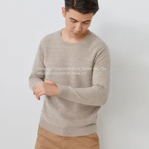Custom Mens Green Cashmere Sweater O-neck Wool Cashmere Sweater/ Knitted Cardigan Sweater thumbnail-3