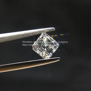 Asscher Brilliant Cut 1.0ct Carat 6.5mm E F Color Moissanites Loose Stone Diamond Ring Jewelry Bracelet Material High Quality thumbnail-2