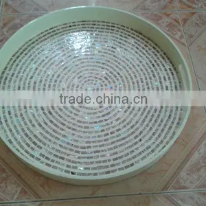 Round Mother of Pearl Tray thumbnail-1