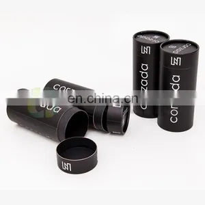 Custom Black Kraft Paper Tube Packaging For Bottles thumbnail-3