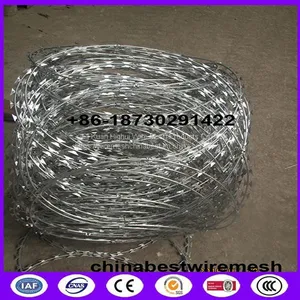 450mm Coil Blade Width 22mm Flat Razor Wrap Wire Coils For Fence Barrier thumbnail-2