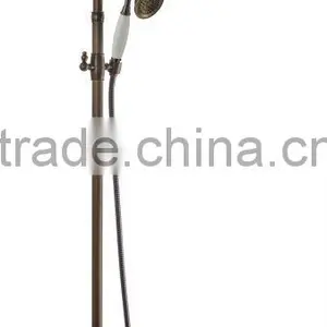 Antique Shower Faucet Wall Mounted Bathroom Bronze Telephone Shower Set thumbnail-1