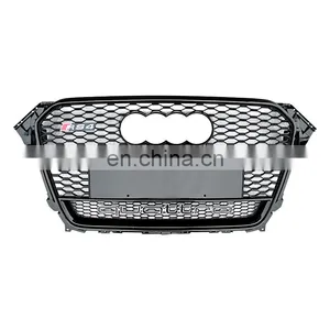 ABS Black Car Grill for Audi A4 B85 High Quality Front Bumper Honeycomb Mesh Facelift RS4 Grill 2013 2015 thumbnail-4