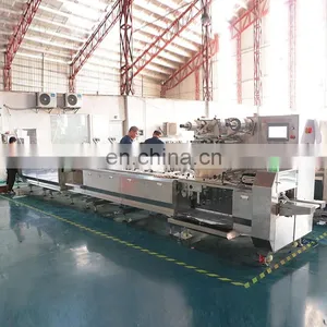 Automatic Chocolate Bar Biscuit Cake Feeding Flowing Packing Machines Food Wrapping Machine Packaging Line Paketleme Makinesi thumbnail-3
