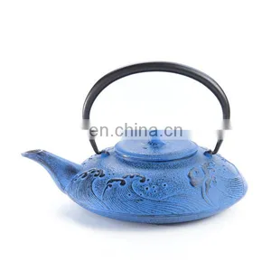 Pumpkin Tea Kettle With 2 Cups Japanese Tea Set With Stainless Steel Infuser Enamel Tetsubin Chinese Cast Iron Teapot Pot Set thumbnail-3