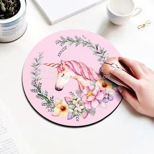 Custom Printing Non Slip Rubber Mouse Pad Office Mouse Pad Round Mouse Mats thumbnail-1