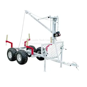 Timber Trailer With Crane With Box thumbnail-1