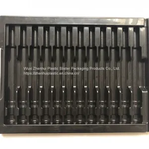 Recyclable Plastic PET Blister Packaging Pallets Vacuum Forming Black Plastic Blister Trays thumbnail-2
