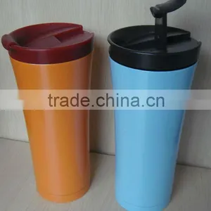 500ml Double Wall Stainless Steel New Design Kaffeetasse With Leakproof Lid thumbnail-1