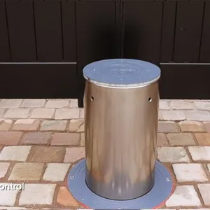 UPARK Automatic Electric Mechanical Bollard Driveway Security Post Stainless Steel Metal Traffic Barriers for Garage Door Street thumbnail-1