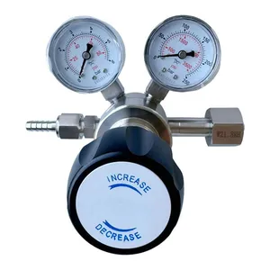 Stainless Steel Shockproof and Drop-proof Nitrogen, Argon, and Oxygen Laboratory-specific Pressure Reducer, Pressure Reducing Valve, Pressure Gauge. thumbnail-1