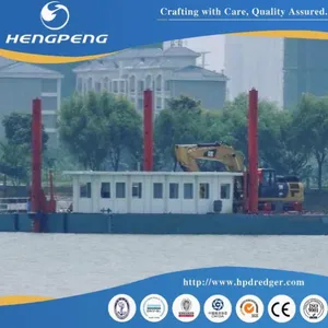 Modular Pontoon Excavator Transportation Carrier Barge/Floating Working Platform/Cargo Deck Barge Support Excavator Operate Dredging in Inland River Lake thumbnail-3