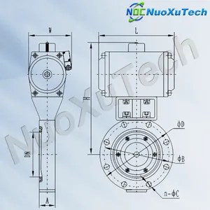 NuoXuTech GIQ-AB Series Pneumatic High Vacuum Butterfly Valve thumbnail-2