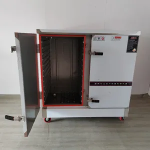 Stainless Steel 48 Tray Rice Steaming Cabinet for Large-Scale Catering thumbnail-1