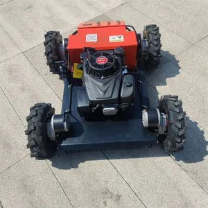 Gasoline Engine Self-Charging Battery Powered Zero Turn Remote Controlled Slope Lawn Mower thumbnail-2