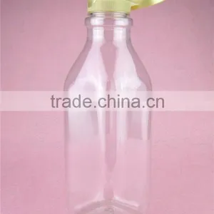 27oz 780ml Clear Square Food Grade Plastic Pet Milk Bottle for Sale thumbnail-4