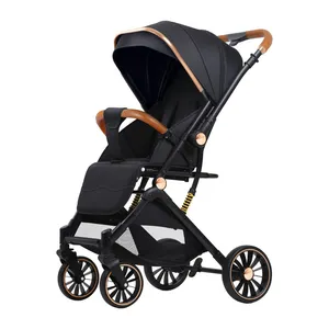 Lightweight Linen Multifunction Baby Stroller Stainless Steel Frame Easy Folding Two-Way Carrier Baby Trolley Comfort 0-3 Baby thumbnail-1