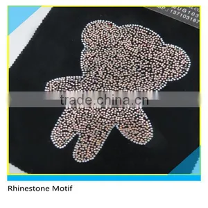 Hot Fix Applique Motif Customize Size Glass Crystal Cute Dog Design For Bags thumbnail-2