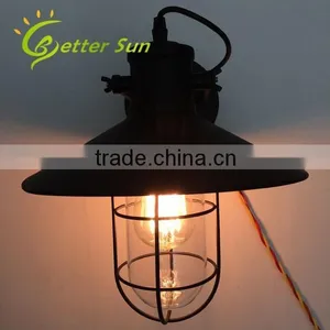 Industrial Style Vintage Outdoor Glass Cage Modern Wall Light Quality Choice thumbnail-3