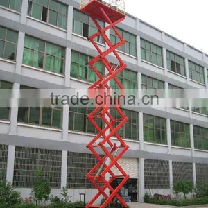 14m 300kg Mobile Scissor Hydraulic Platform Lift thumbnail-2