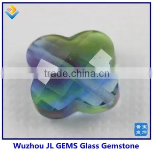 Four-leaf Flower Glass Stone Pendant For Making Necklace And Bracelet Jewelry thumbnail-1