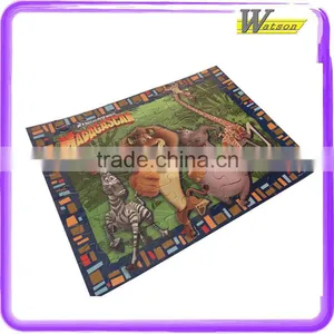 Fashionable Cartoon Africa Lion and Boy ElephantGiraffe Girl Hippo Lion Panda Running 48 PCS Jigsaw Puzzle thumbnail-3