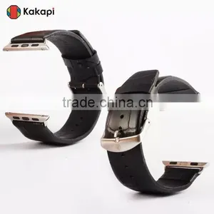 Kakapi Drawing Buckle Genuine Leather Watch Band Wrist Strap With Watchband Converter For 38MM Apple Watch MT-3912 thumbnail-5