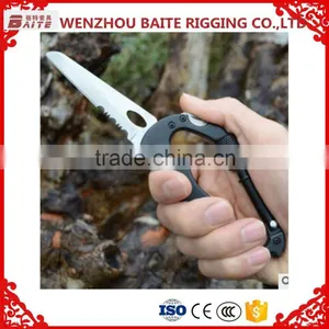 Outdoor Black Multipul-purpose Aluminum Alloy Snap Hook, Aluminum Carabiner With Screw ,with Knife ,with Bottle Opener thumbnail-1