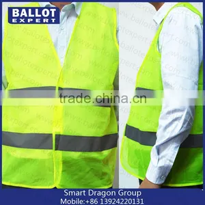 China Mesh Polyester Fluorescent Fabrics High Visibility Safety Vest thumbnail-2