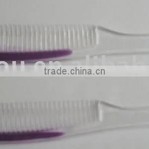 Fashion Practical Hot-selling Transparent Plastic Cheap Hotel Combs thumbnail-1