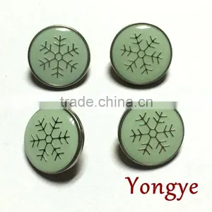 With Mint Green Color Logo Epoxy Spring Snap Button thumbnail-1