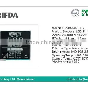 Negative TN 7 Segment Programmable Lcd Display 3 Digits thumbnail-2