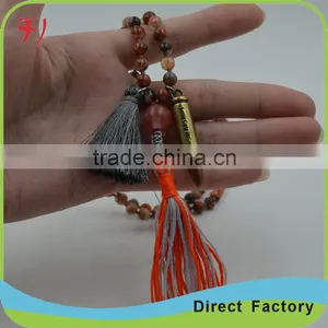 Fashion Natural Stone Crystal Color Tassel Necklace thumbnail-4