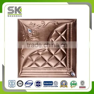 White Colored Simply Style Faux Leather 3D Tile For Home Decoration thumbnail-5