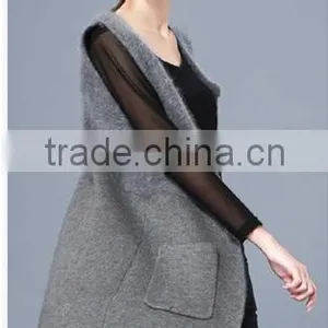 2016 Spring Europe Style High -end Faux Fur Vest thumbnail-6