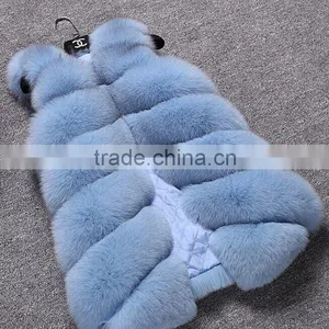 Unique Design Fashion Knitted Short Fox Fur Vest With Price thumbnail-2