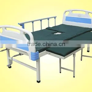Hospital Flat Bed Accompany Sleeping Two Cranks Manual Medical Bed thumbnail-2