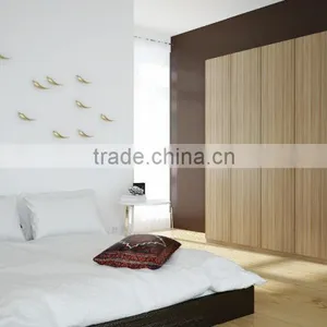 Modern Simple Wood Grain Melamine Bedroom Wardrobe thumbnail-2