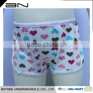 Factory Design Available 3-12 Year-old Softexible OEM Kintted Kid Girl Model Underwear thumbnail-1