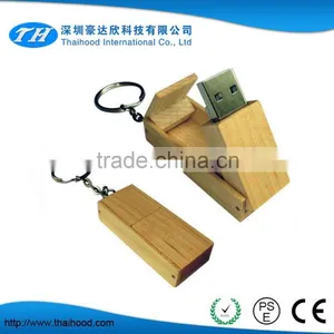 Eco Friendly Wooden Usb Drive , Tipper Wooden USB Flash Drive, 1GB USB Flash Drive thumbnail-1