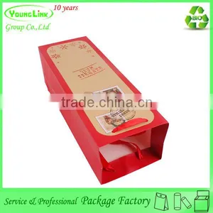 Good Quality Gorgeous Printing Paper Christmas Bag for Red Wine thumbnail-3