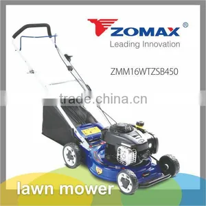 China 16inch Wheel Adjustable Grass Cutting B&S B450E American Gasoline Engine Wholesale Manual Cheap Mini Lawn Mower for Sale thumbnail-1
