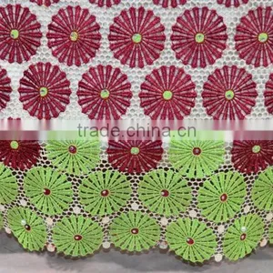 High Quality Guipure Cord Lace in Fabric Chemical African Lace Fabric Africa Dry Lace Dress thumbnail-6