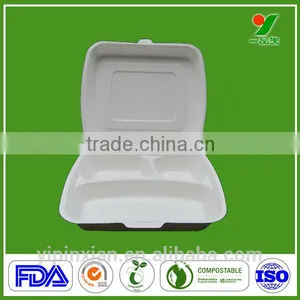 FDA Biodegradable Eco-friendly Disposable Food Container,food Tray,3 Compartment Food Box thumbnail-1