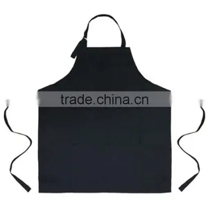 Wholesale Cheap Price Custom Made Logo Black Kitchen Aprons Sale thumbnail-1