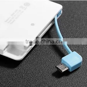 Online Shopping Site Mini Super Thin New Built in Cable Power Bank Card thumbnail-5