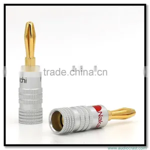 OEM 24K Gold Plated Wiring Connector Banana Plug Speaker Wiring Plug thumbnail-2