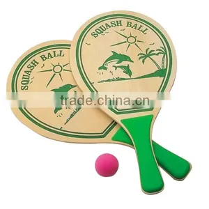 Cutomized Promotional Wooden Beach Rackets, Wooden Beach Tennis Racket thumbnail-1