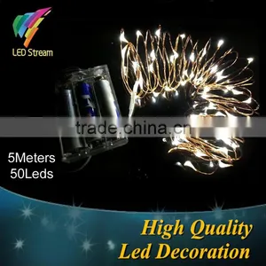 5M 50Leds Mini LED Decorative Copper Wire Fairy String Lights thumbnail-3