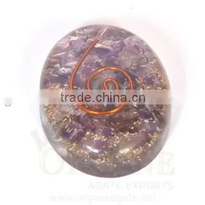 Amethyst Orgone Energy Oval | Orgonite Cabachons India | Wholesale Orgone Oval thumbnail-1